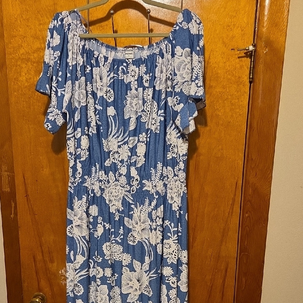 Plus Size Maxi Dress By Kindred Anthropologie Size 3X On Or Off Shoulder